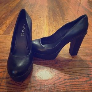 Aldo Mary Jane Block Heel Pumps